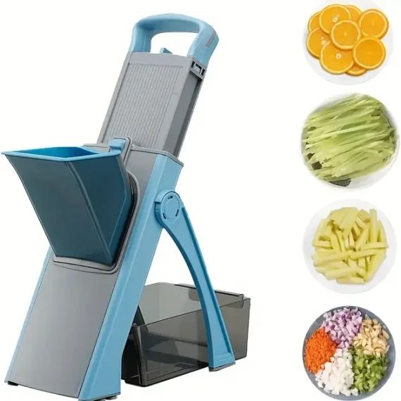 Многофункциональная овощерезка с регулируемой толщиной нарезки Vegetable cutter 223-6 Овощерезка с контейнером | Зображення 5