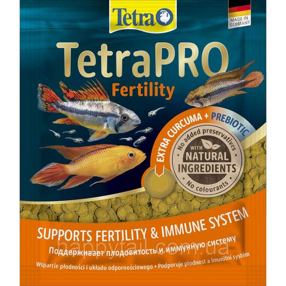 Корм для аквариумных рыб TetraPRO Fertility премиум чипсы для иммунитета и размножения 12 г