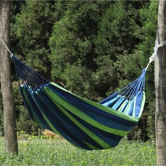 Гамак двухместный подвесной из ткани 270х150 Bonro Бонро B-091 зеленый + чехол (42400537) | Зображення 2