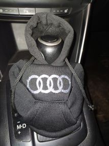 Чехол кофта Худи аксессуар на КПП Car Hoodie ауди audi черный подарок автомобилисту 10070