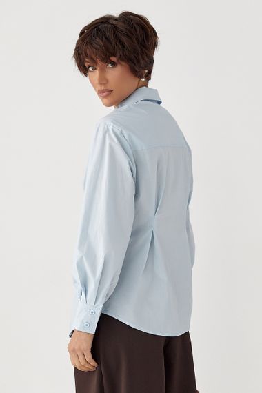 Класична сорочка на блискавці - блакитний цвет, ONE SIZE (є розміри) | Зображення 1