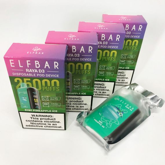 Elf Bar Raya D3 25000. Ківі Ананас (Kiwi Pineapple) | Зображення 1