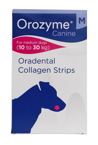 Жувальні смужки для собак Orozyme для гігієни ротової порожнини, розмір M для середніх порід 10-30 кг