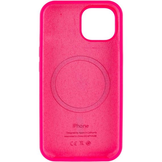 Чохол Silicone Case Full Protective (AA) with MagSafe для Apple iPhone 15 (6.1") Рожевий / Barbie pink | Зображення 2