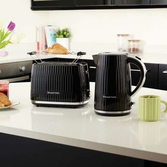 Тостер Russell Hobbs Eden 800Вт, пластик, підігрів, розморожування, чорний (27371-56) | Зображення 7