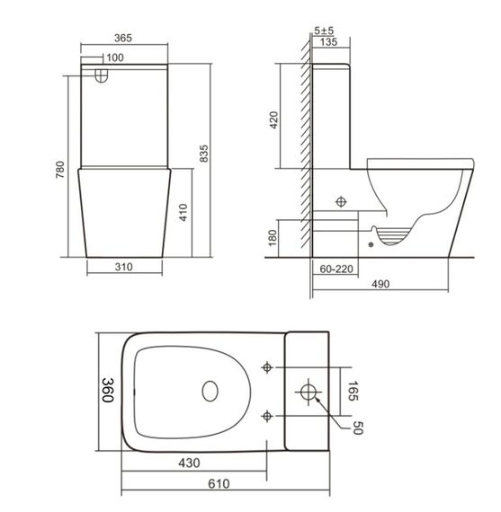 Унітаз підлоговий Qtap Tern Ultra Quiet з сидінням Slim Duroplast/ Soft-close/ Quick Release QT17226003AW | Зображення 9