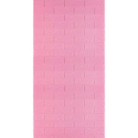 Самоклеюча 3D панель під рожеву цеглу 3080x700x3мм SW-00001757