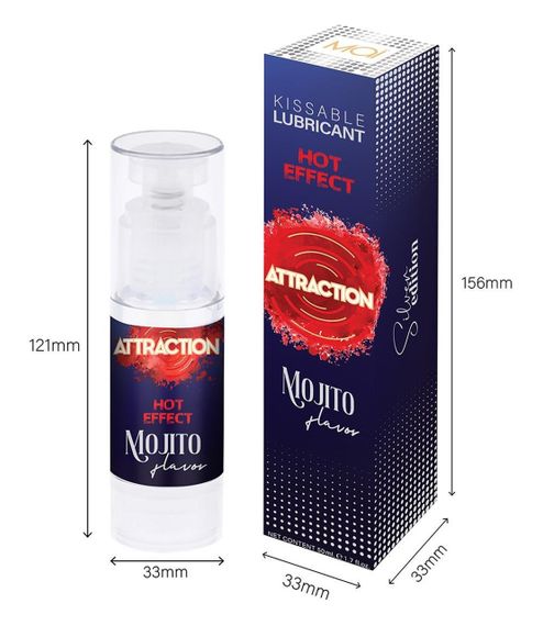 Оральный лубрикант на водной основе с согревающим эффектом и ароматом мохито Mai - Attraction Kissable | Зображення 4