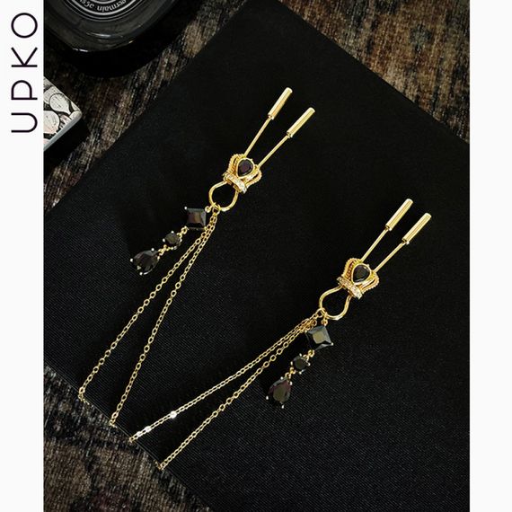 Зажимы для сосков UPKO на цепочке в виде короны с подвесками sexstyle | Зображення 5