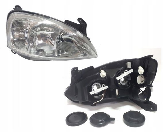 Фара Передняя Opel Combo 2000-2002 Правая H7/H7 С Белым Указ.Поворота, Эл. Рег. (Valeo Тип)
