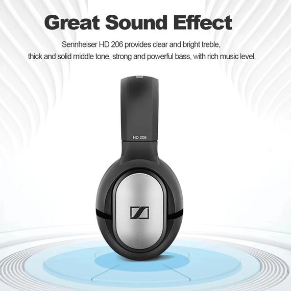 Навушники Sennheiser HD 206, 3,5 мм, з глибокими басами, шумоізольовані для iPhone, Android | Зображення 3