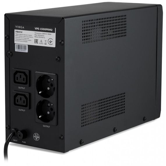 Пристрій безперебійного живлення Vinga LED 1500VA ( VPE-1500PRM2 ) (VPE-1500PRM2) | Зображення 3
