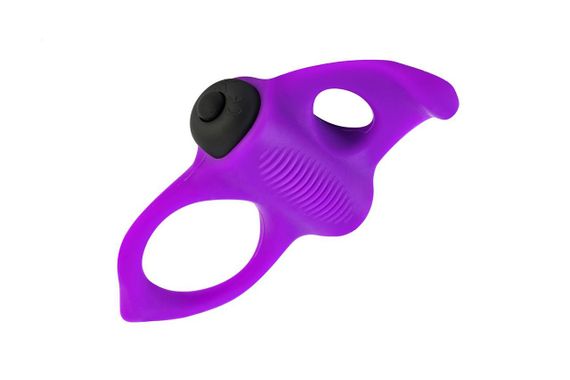 Ерекційне віброкільце Adrien Lastic Lingus MAX Violet з язичком для стимуляції клітора sexstyle