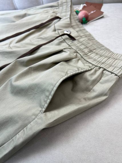 Літні чоловічі шорти Loro Piana коричневого кольору sh150 | Зображення 2