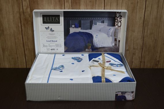 Постельное белье Elita Premium 200 х 220 см Love Royal с пледом | Зображення 2