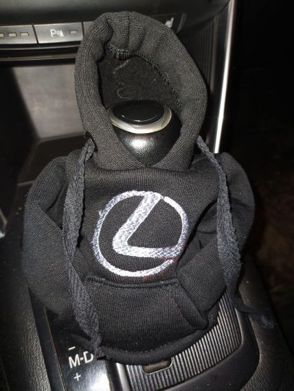 Чехол кофта Худи аксессуар на КПП Car Hoodie Лексус LEXUS черный  подарок автомобилисту 10070