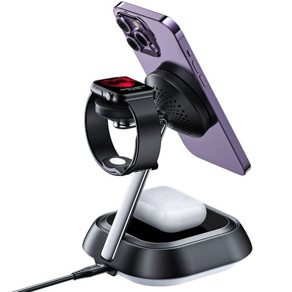 БЗУ Acefast E16 desktop 3-in-1 Black | Зображення 6