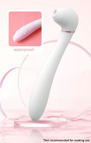 Вибромассажёр вакуум и вибрация "Desirable wand", 10 режимов цвет белый sexstyle | Зображення 1