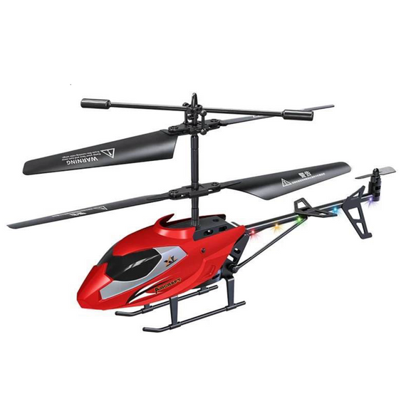 Вертоліт на Пульті Керування Дитячий з Гіроскопом та Підсвіткою на Акумуляторі XK912 Червоний
