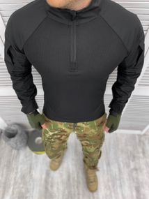 Убакс крепкая рубашка тактическая черная полиция дснс XL