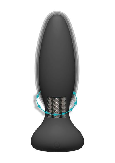 Анальна пробка з вібрацією і кульками Doc Johnson, що обертаються, з пультом дистанційного керування | Зображення 3
