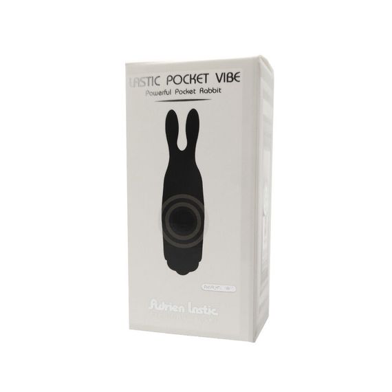 Віброкуля Adrien Lastic Pocket Vibe Rabbit Black зі стимулювальними вушками | Зображення 4