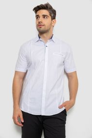 Рубашка мужская однотонная классическая, цвет белый, 214R7108