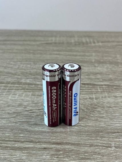 Акумулятор Qulit Fire 18650 6800 mAh 3,7V має вбудовану плату захисту від перезаряджання | Зображення 1