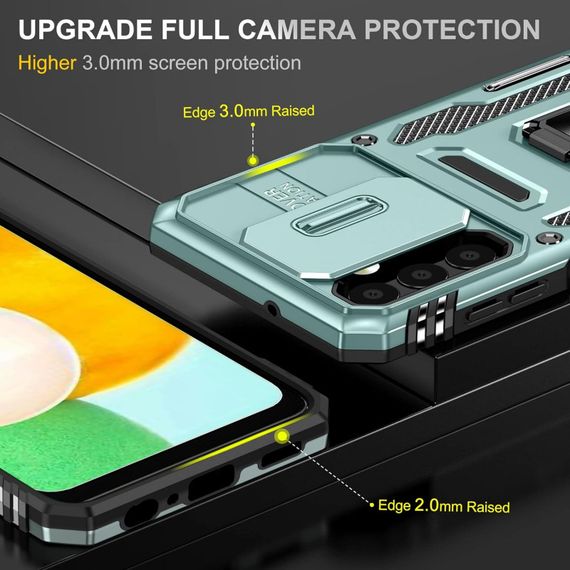 Ударопрочный чехол Camshield Army Ring для Samsung Galaxy A23 4G Зеленый / Light Green | Зображення 4