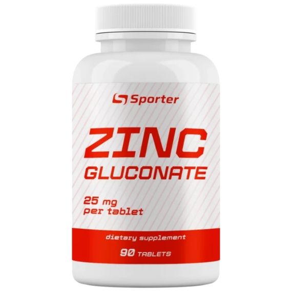 Мікроелемент Цинк для спорту Sporter Zinc Gluconate 25 mg 90 Tabs