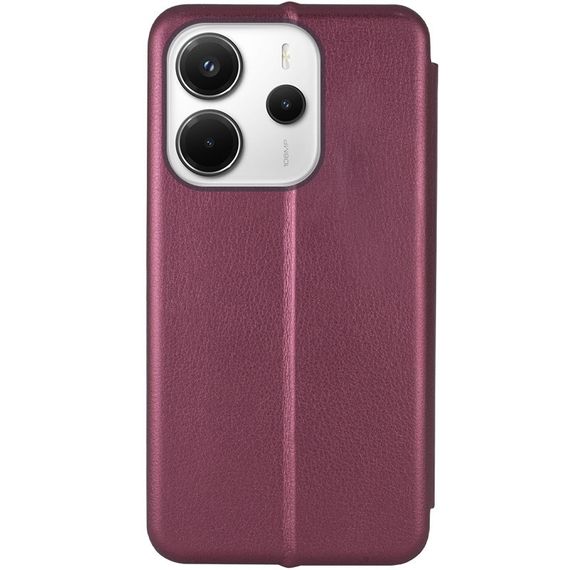 Шкіряний чохол-книжка Classy для Xiaomi Redmi Note 14 4G (Europe version) Бордовий | Зображення 1