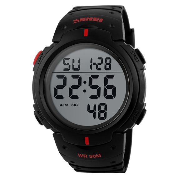 Чоловічий годинник Skmei 1068RD Black-Red | Зображення 2