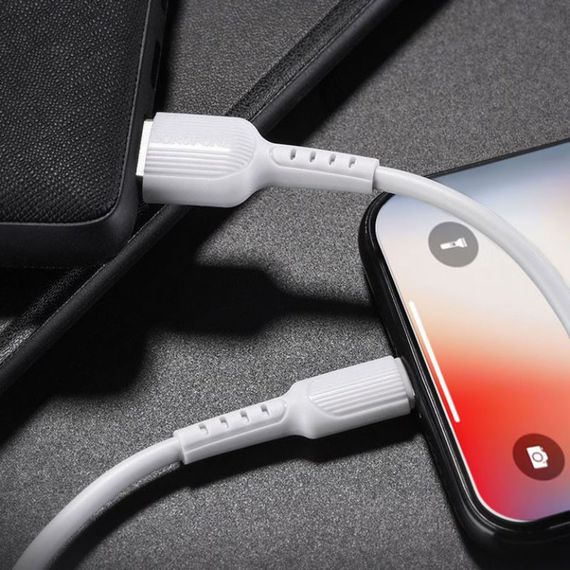 Дата кабель Borofone BX16 USB to Lightning (1m) Білий | Зображення 3
