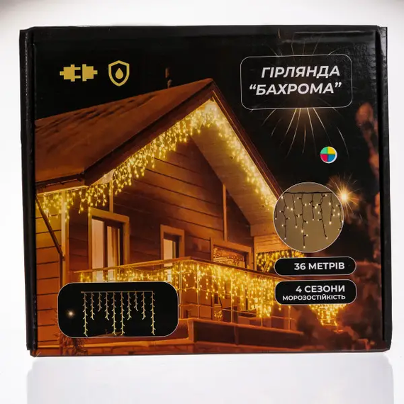 Уличная гирлянда Бахрома 36 м 600 LED белый провод Мультиколор 36MWML | Зображення 5