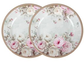 Набір фарфорових тарілок із 2-х штук Англійська троянда 19 см