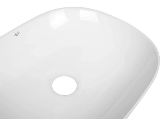 Комплект Qtap Aquarius: Раковина накладна прямокутна 470x380x120 мм White + Донний клапан PU02 (QT21112185WN47295) | Зображення 3