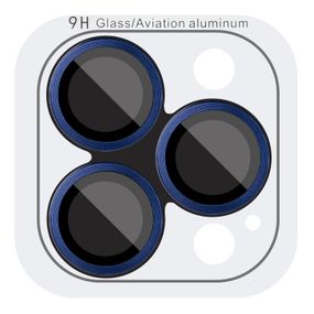 Захисне скло Metal Classic на камеру (у упак.) для Apple iPhone 15 Pro (6.1") / 15 Pro Max (6.7") Синій / Dark Blue