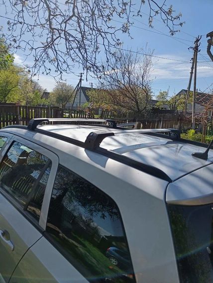 Багажник (поперечины) на интегрированные рейлинги Skybar V2 120 см (2 шт) Черный для Renault Kadjar 2015-2022 гг | Зображення 3