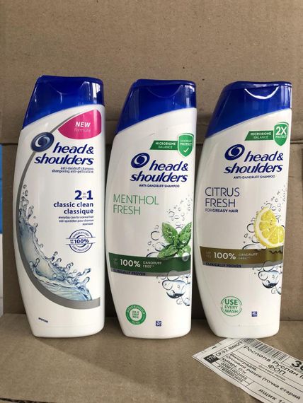 Шампунь Head & Shoulders 400 мл — від лупи, Menthol / Citrus / Classic Clean