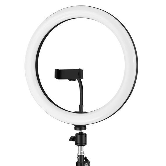 Кільцева світлодіодна LED лампа Arc Ring 8" + tripod 2.1m | Зображення 1