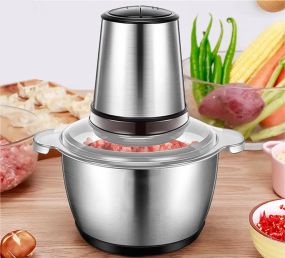 ОЧЕНКА! Блендер-подрібнювач електричний Cooking Блискавка 2 літри Метал 850 Вт (Плохе паковання 3108)