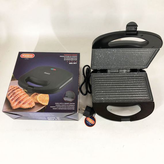 Електричний двосторонній контактний гриль MAGIO MG-367 780 Вт, Притискний електро гриль ZR-27 | Зображення 5