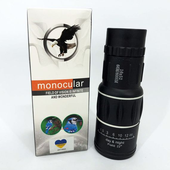 Монокуляр Bushnell 16x52 PowerView монокль, Бушнел, підзорна труба з чохлом JF-51 | Зображення 5