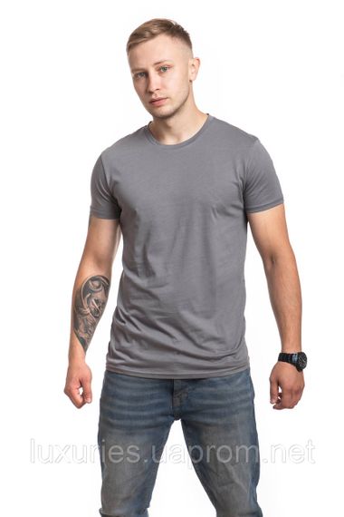 Мужская футболка Серая, футболка классическая мужская OverSize, футболка летняя, стильная мужская футболка XL