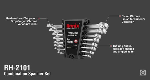 Набір гайкових ключів Ronix RH-2101 | Зображення 4
