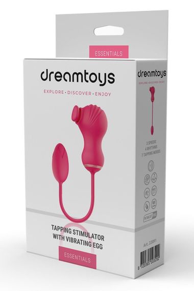 Гибкий двойной стимулятор и вибрационное яйцо Dream Toys Essentials, розовый Sex Aura | Зображення 4