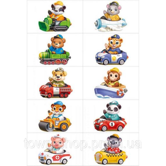Настольная игра "Веселые водители" Ubumblebees (ПСФ080) PSF080 с карточками | Зображення 1
