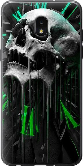 Чехол на Samsung Galaxy J7 2018 Череп-часы "4100u-1502-17620"