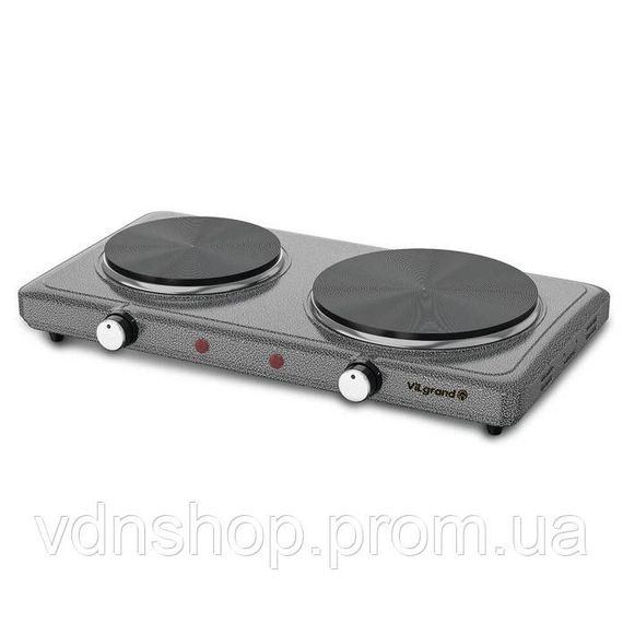 Електрична плита на дві конфорки для столу VILGRAND, Маленькі електричні плити, Електроплита 2 конфорки NI-65 | Зображення 1