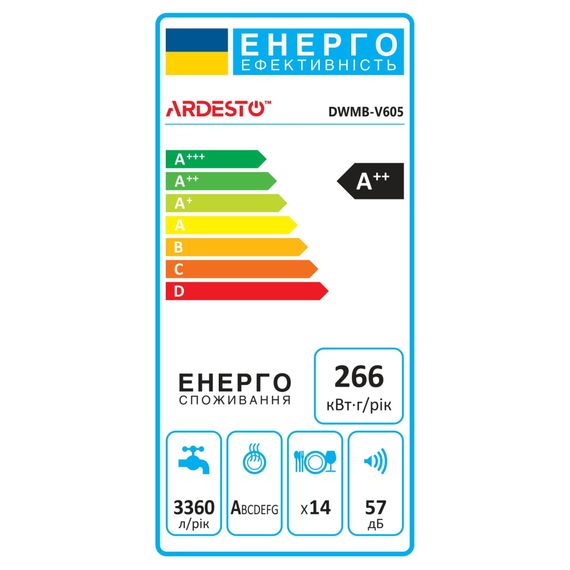 Посудомийна машина Ardesto DWMB-V605 | Зображення 1